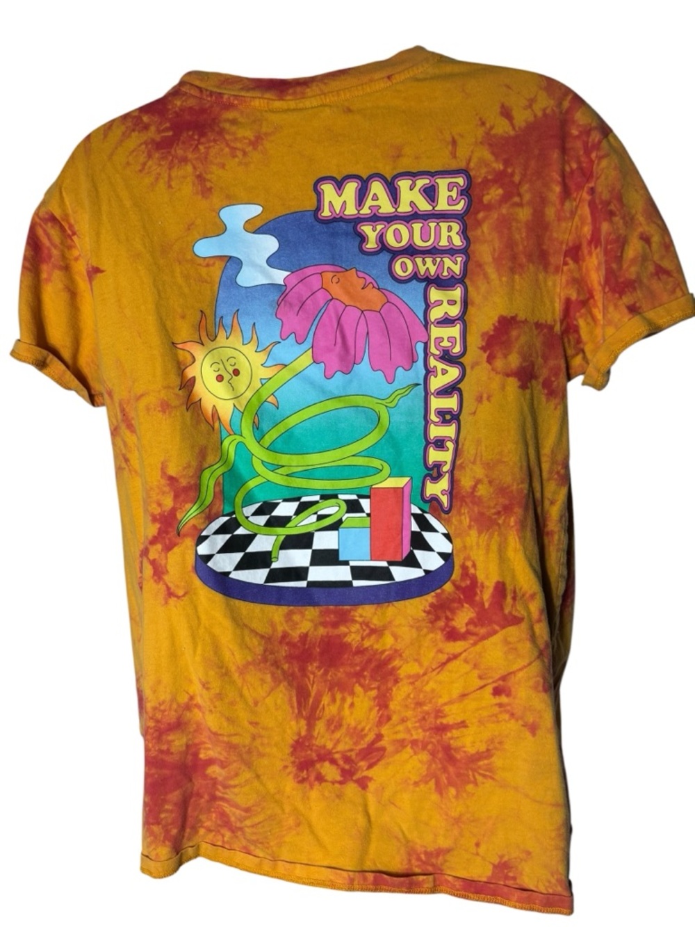 ALAB women’s medium romoane make‎ your own reality tie dye tee shirt